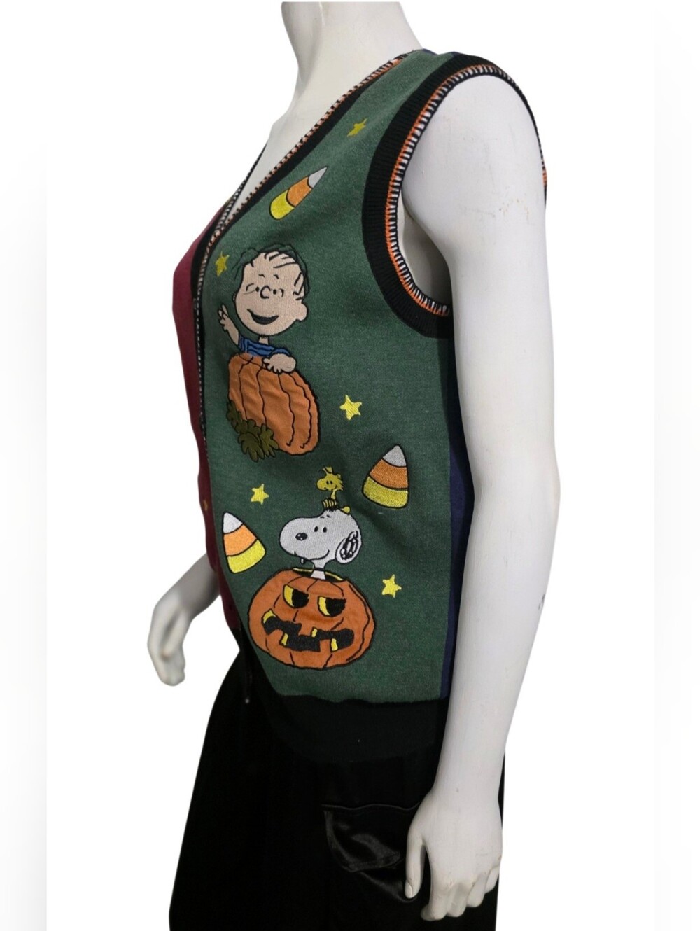 Box Lunch Peanuts Cardigan Vest Size Small NWT Unisex - Picture 3 of 15